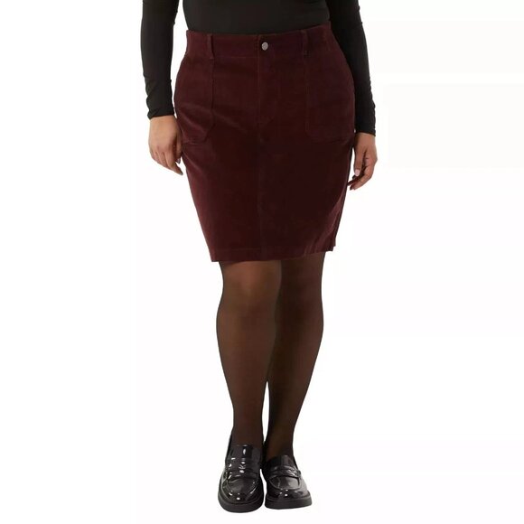 32 Degrees Women's Plus Size XXL Purple Corduroy Skirt NWT - Picture 1 of 5